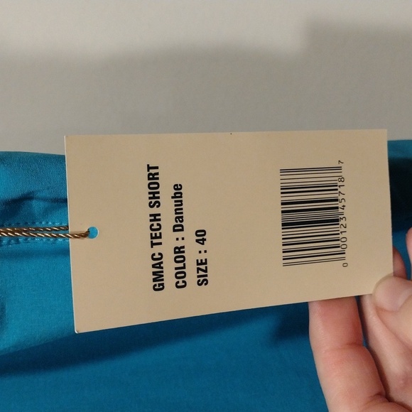 NWT G-Mac Men's Danube Blue Chino Style Tech Shorts Size 40-Golf Gorpcore - Picture 3 of 7